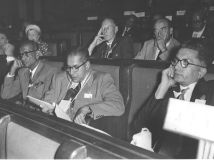 Sagara Plansuriya, Azeez and T.B. Subasinghe at Inter-Parliamentary Conference held in Warsaw, Poland in 1959.