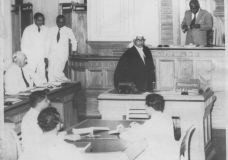 Senate - newly elected President Hon. Sir Cyril de Zoysa assumes duties in 1955