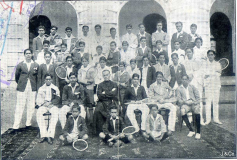 The Tennis Club, St. Joseph's College, 1929     <p>(Azeez is standing first row second from left)</p>