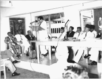 Azeez delivering the I.L.M. Abdul Azeez Birth Centenary Address at      the Moors' Islamic Cultural Home on 27.10.1967