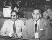 V.A. Kandiah, M.P. for Kayts and Azeez at Inter-Parliamentary Conference held in Warsaw, Poland in 1959