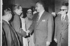 Azeez greeting H.E. Gamal Abdel Nasser, President of Egypy