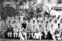 Farewell to Sanitary Engineer, Ministry of Health in 1938. Azeez as Administrative Secretary of the Dept. of Medical & Sanitary Services/Secretary to Minister of Health is seated 3rd from right. The Minister Hon. Dr. W.A. De Silva is seated 4th from left.