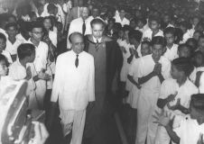 Hon. Badiudin Mahmud at a Special Assembly at Zahira College in 1960