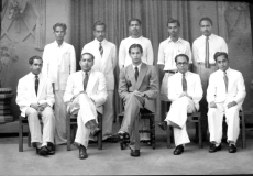 Farewell to M. Moosa by Zahira College office staff in 1956