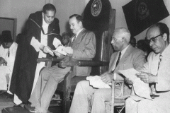 H.E. Ahamad Foad Naguib, Ambassador for Egypt at the Prize Day at Zahira College in 1959
