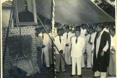 Siddi Lebbe Memorial Building for Practical Education Foundation Laying Ceremony, Stone laid by T.B. Jayah at Zahira College in 1957