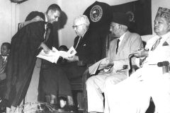 H.E. Bernard Gufler, US Ambassador at Prize Day at Zahira College in 1960