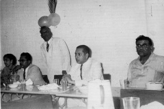 Reception to Azeez by the Staff on completing ten years as Principal in 1958.