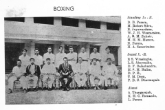 University of Ceylon, Peradeniya Boxing Team 1961. A.R.M. Zuhair, M.H.M. Hamza, M.S.M. Nalim (Captain) and T.M. Deen were Zahirians of the Azeez era