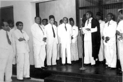 Opening of Iqbal Building by Sir Nicholas Attygalle, President of the Senate in 1954
