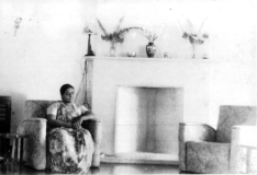 Ummu near Fire Place at 'Mount Airy' in Kandy in 1944