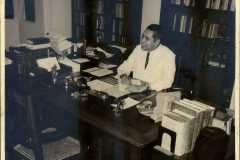 Azeez in his office/library at his residence