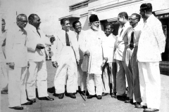 Prof. Buhari of President\'s College, Madras welcomed at airport in 1955