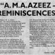 “A.M.A. AZEEZ – REMINISCENCES” BY MARINA ISMAIL