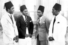 CMSF Scholars at Al-Azhar University, Egypt in 1947 <p>L to R: Moulavi Ubaidus Sattar (Hapugastalawa, Nawalapitya), Moulavi A.H.M. Hussain (Maligawatte, Colombo), Moulavi Alavi Abulhassan (Nambuluwa, Pasyala) and Moulavi A.R.M. Zubair (Mawanella)</p>