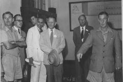 Azeez on a farm in Kenya with Brithsh delegates during CPA Conference in 1954.