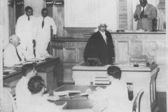 Senate - newly elected President Hon. Sir Cyril de Zoysa assumes duties in 1955