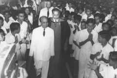 Hon. Badiudin Mahmud at a Special Assembly at Zahira College in 1960