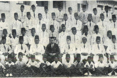 Hostellers with T.B. Jayah, Principal (seated 5th from left) in 1934