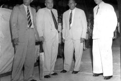 B.J.H. Bahar (Snr), Hon. Dudley Senanayake, Sir Learie Constantine and A.M.A. Azeez