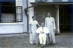 Ummu and Azeez with Aboobucker (seated) at