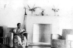 Ummu near Fire Place at 'Mount Airy' in Kandy in 1944