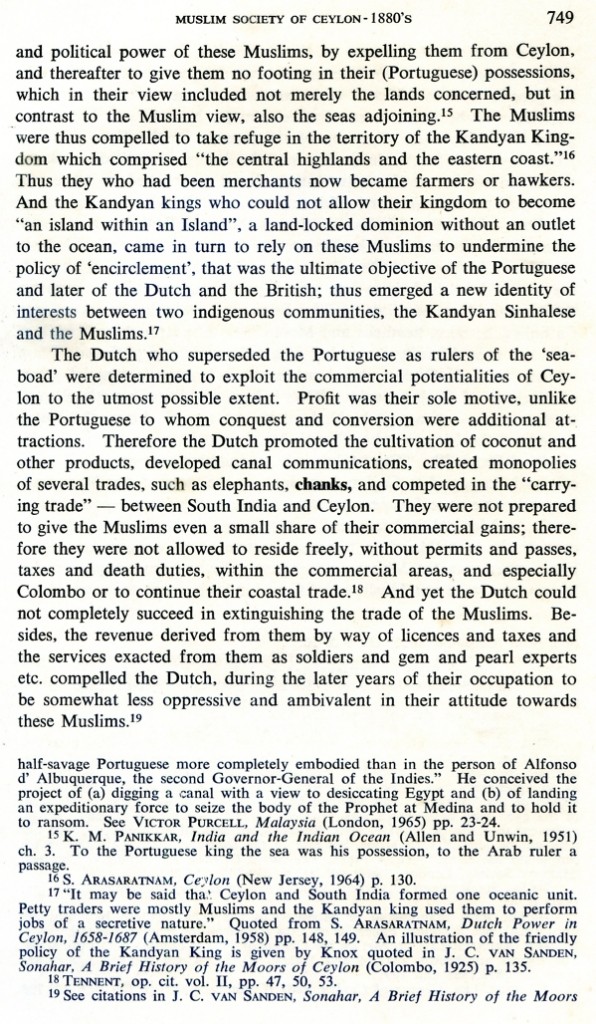 "Some Aspects of the Muslim Society of Ceylon with Special Reference to the Eighteen-Eighties"